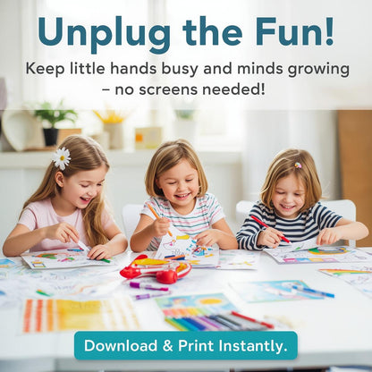 Kids Coloring & Learning Activity Bundle | 100+ Pages | Endless Fun