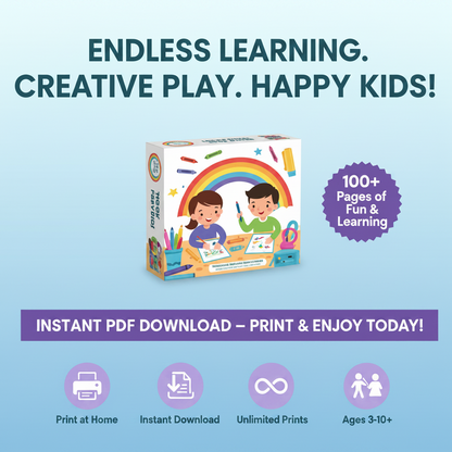 Kids Coloring & Learning Activity Bundle | 100+ Pages | Endless Fun