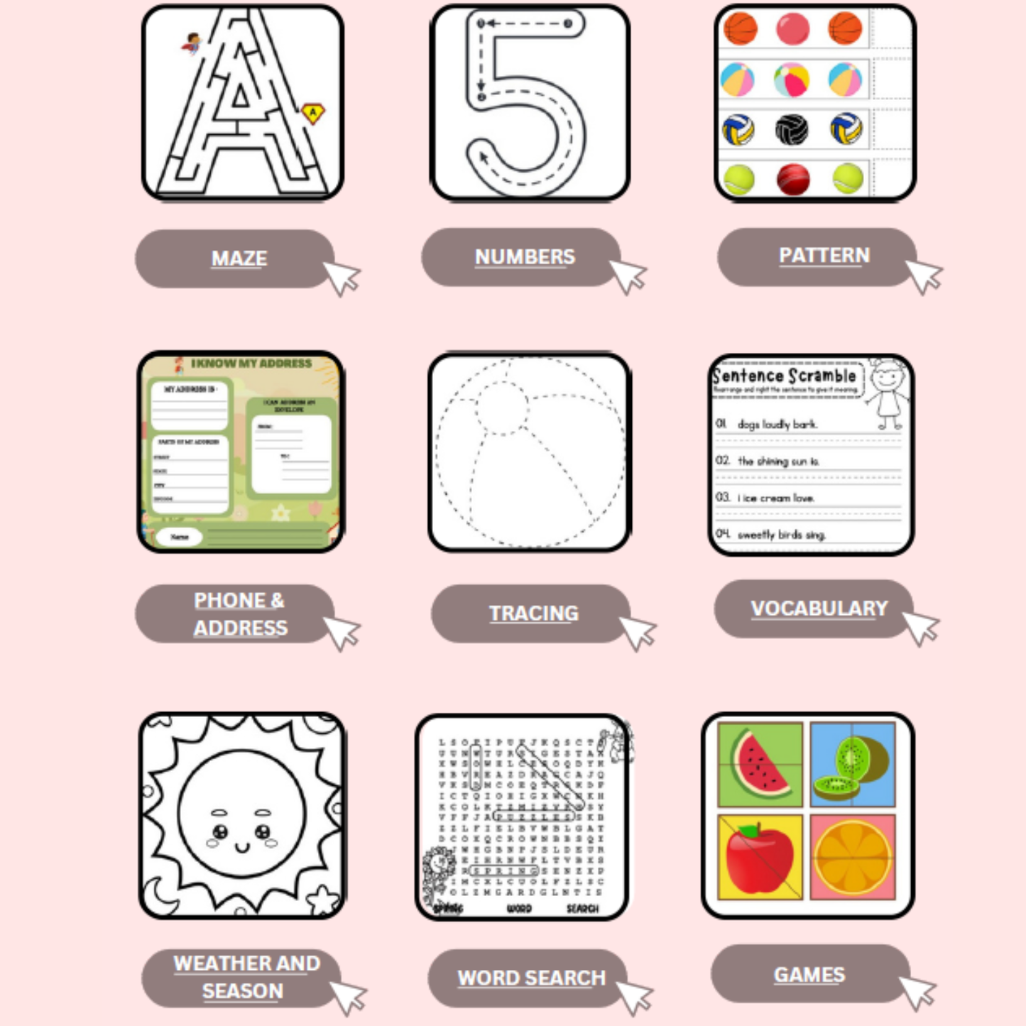 Kids Coloring & Learning Activity Bundle | 100+ Pages | Endless Fun